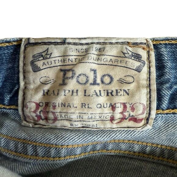 Vintage Polo Ralph Lauren Jeans Men's 36x32 Blue Straight Leg Medium Wash Denim - Picture 6 of 11